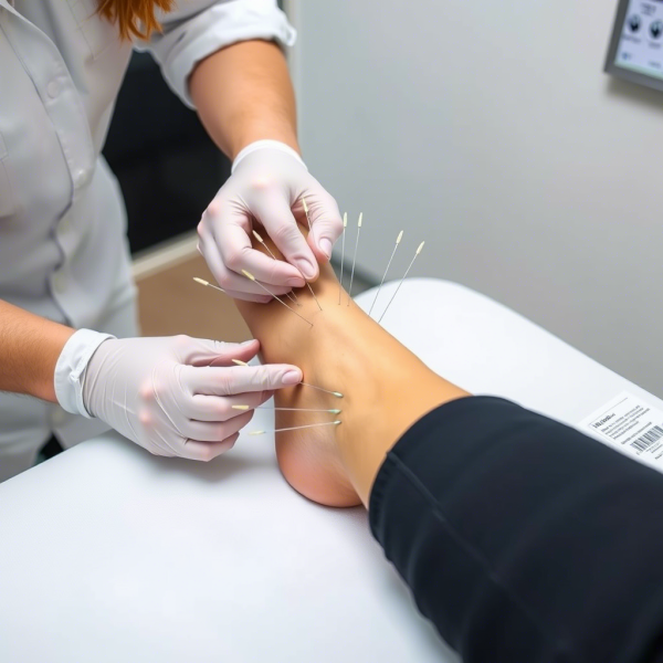 درمان پیچ خوردگی مچ پا با طب سوزنی