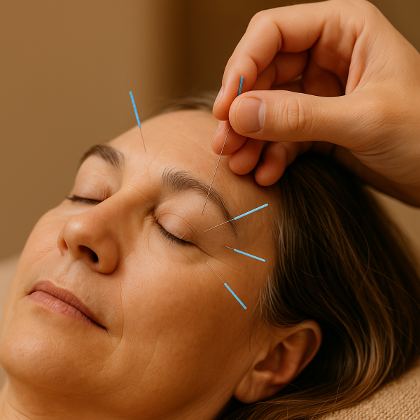 درمان افتادگی پلک با طب سوزنی