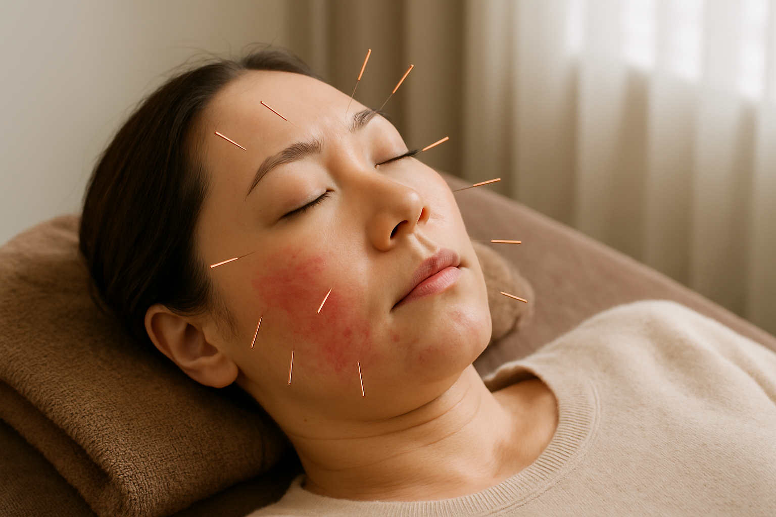 طب سوزنی در درمان حساسیت پوستی